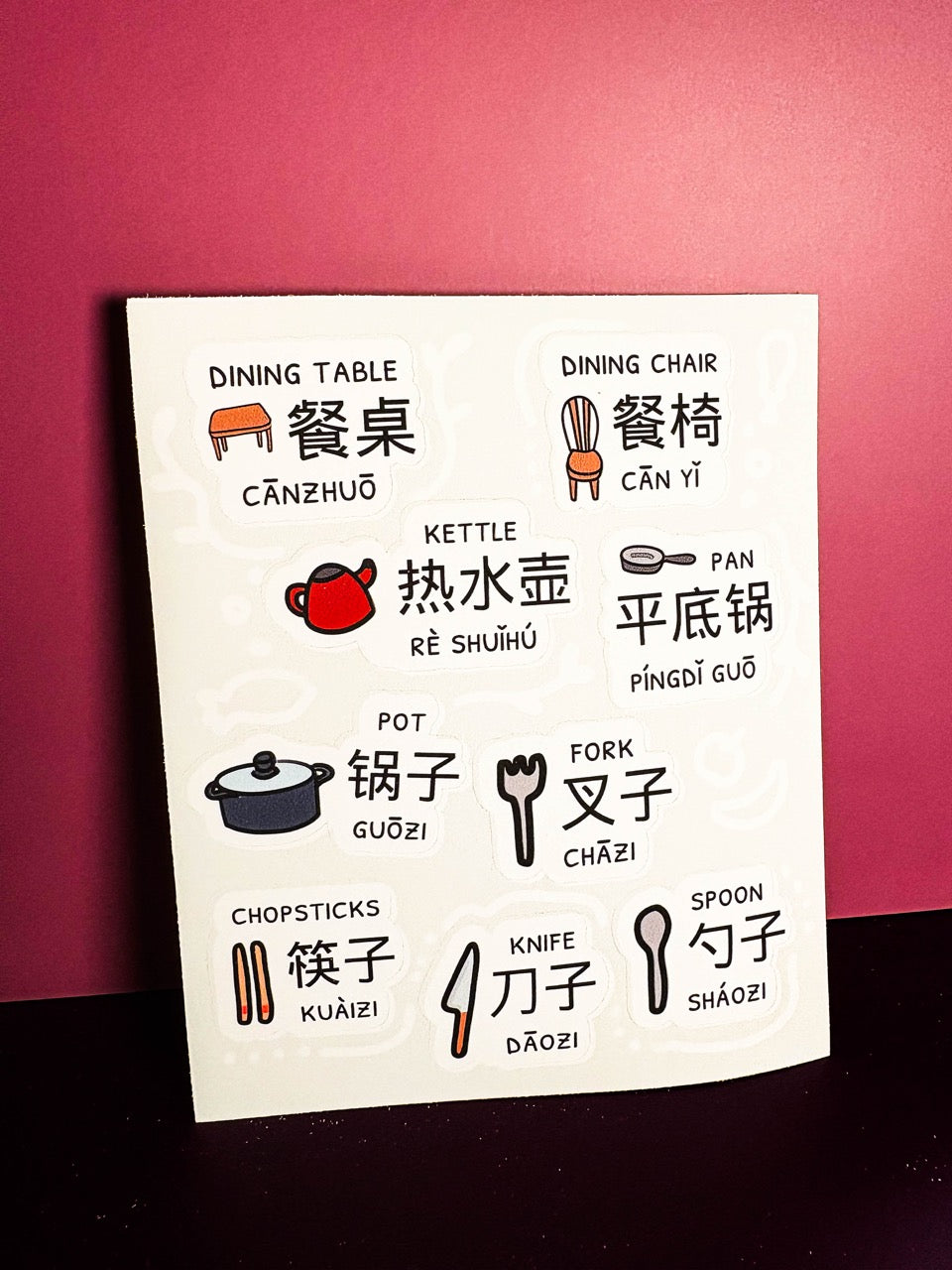 Kitchen Sticker Set (Mandarin)