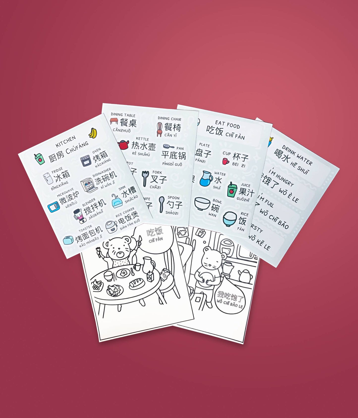 Kitchen Sticker Set (Mandarin)