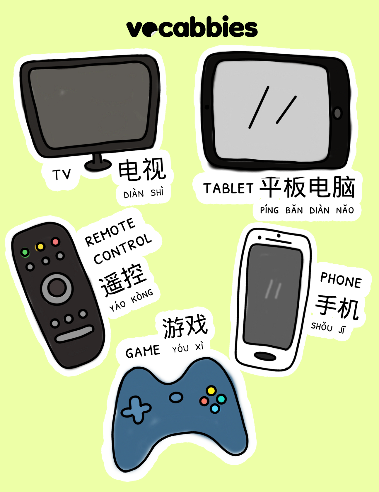 Livingroom Sticker Set (Mandarin)